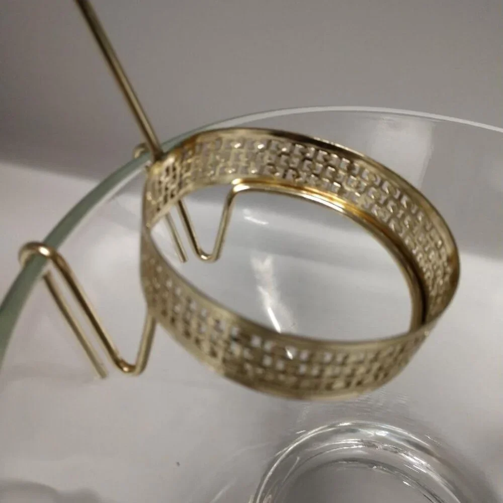 Vintage Anchor Hocking Clear Glass Mid Century Modern Chip/Dip/Fruit Dip 3 Pc.